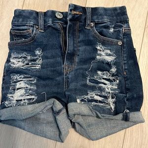 American eagle ripped jean shorts